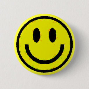 YELLOW 6 CM ROUND BADGE