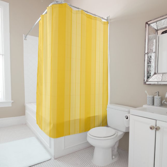 Yellow 9 shower curtain (In Situ)