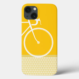 yellow Abstract Bicycle dots iPhone 13 Case