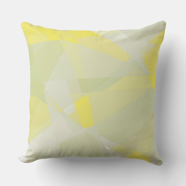 Yellow Abstract Cushion (Front)