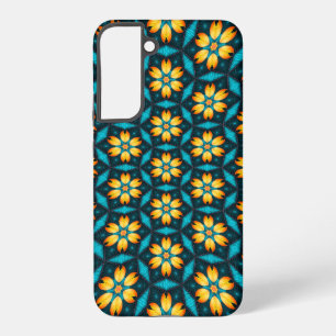 Yellow Abstract Flowers Samsung Galaxy Case