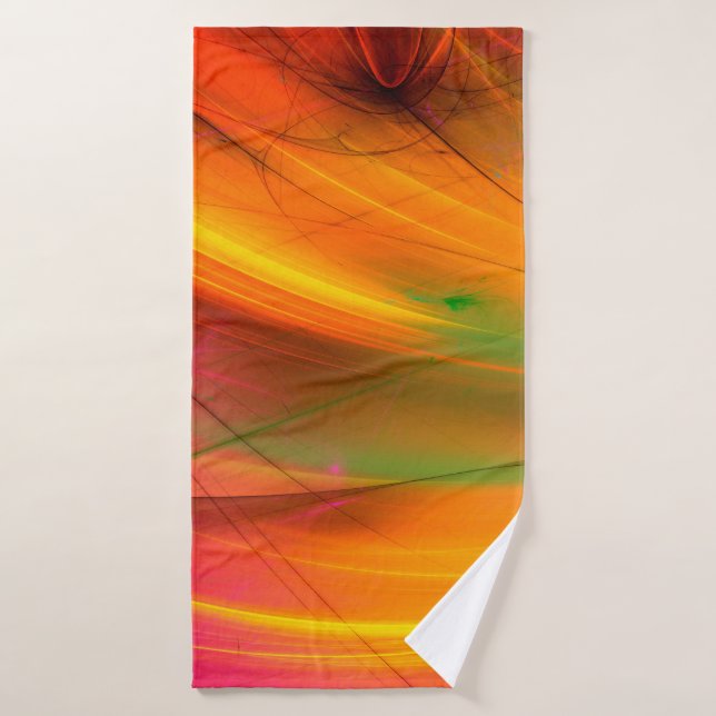 yellow abstract fractal background 3d rendering3d, bath towel (Bath Towel)
