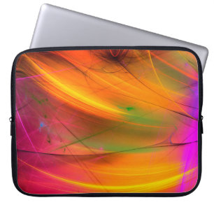 yellow abstract fractal background 3d rendering3d, laptop sleeve