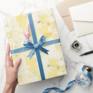 Yellow Abstract Paint Wrapping Paper