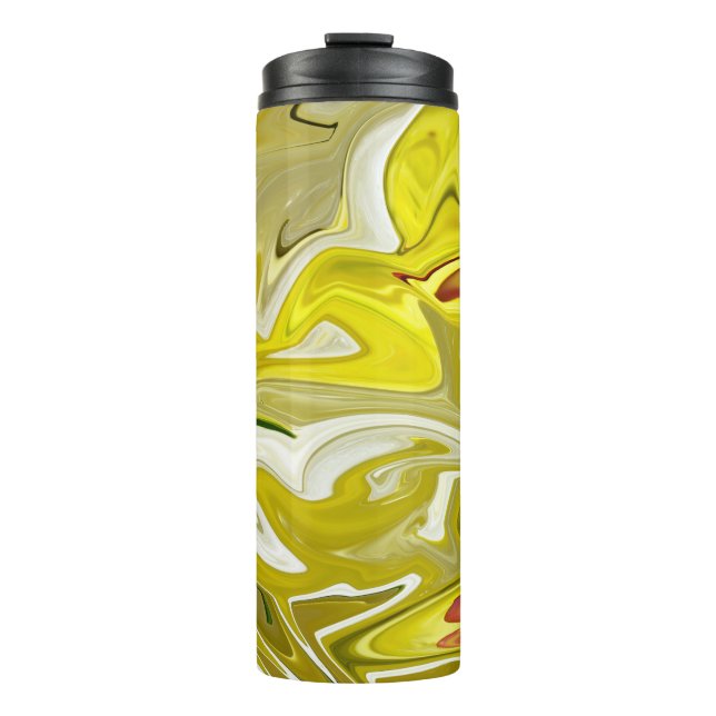 Yellow abstract pattern      thermal tumbler (Front)