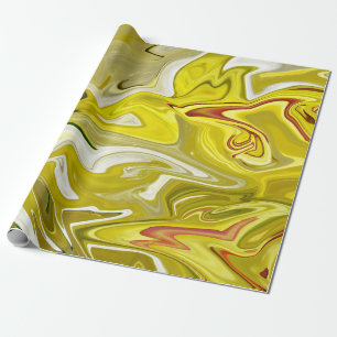 Yellow abstract pattern wrapping paper