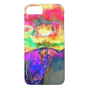 Yellow abstract Poppy Watercolor painting Case-Mate iPhone Case