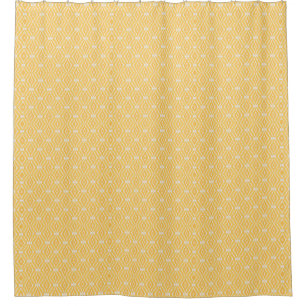 Yellow Abstract Shower Curtain