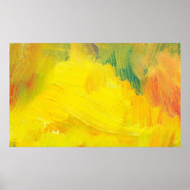 yellow abstract texture aol paind. hand drawn test poster (Front)