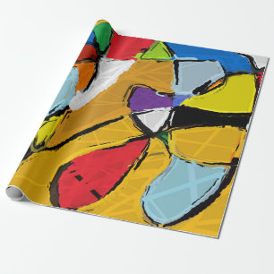 Yellow Abstract Wrapping Paper