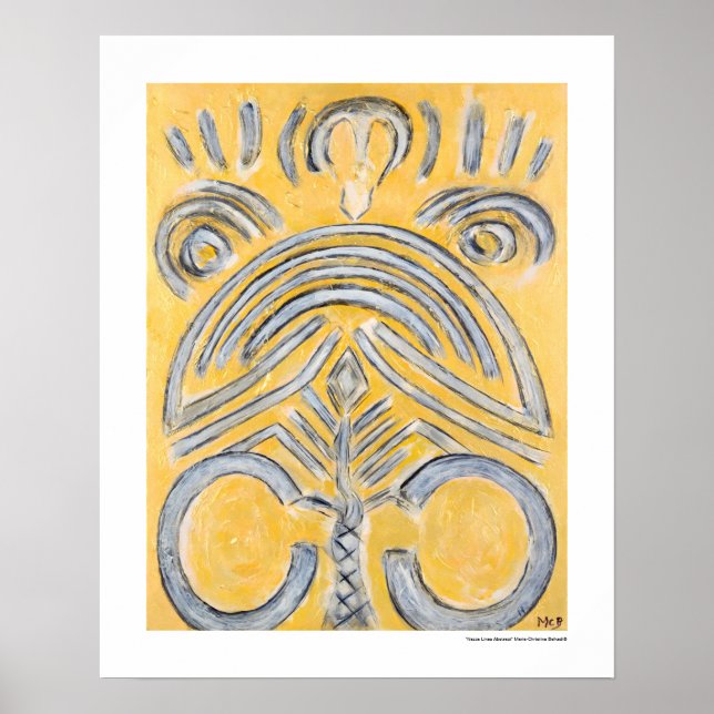 Yellow abstract - yellow gold painting Gifts Print (Front)