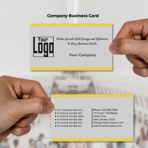 Yellow Accents Add Energy and Optimism to Grey Business Card