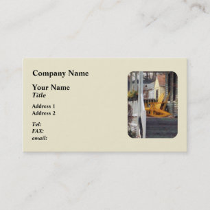 Yellow Adirondack Rocking Chairs Business Card