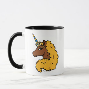 Yellow Afro Unicorn Mug