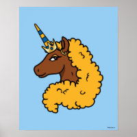 Yellow Afro Unicorn