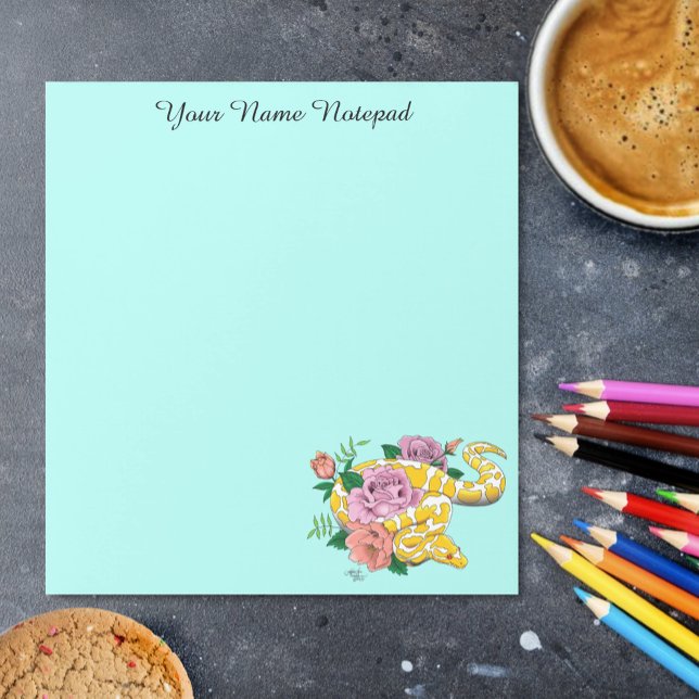Yellow Albino Ball Python  Notepad (Creator Uploaded)