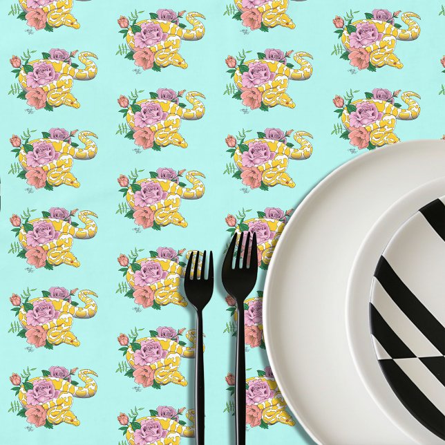 Yellow Albino Ball Python Tablecloth (Creator Uploaded)