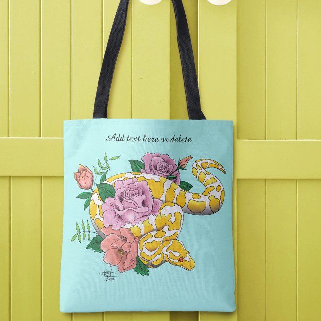 Yellow Albino Ball Python  Tote Bag (Creator Uploaded)