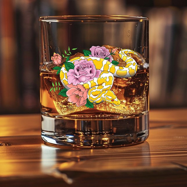 Yellow Albino Ball Python  Whiskey Glass (Creator Uploaded)