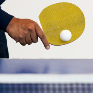 Yellow Alligator Texture Print Ping Pong Paddle