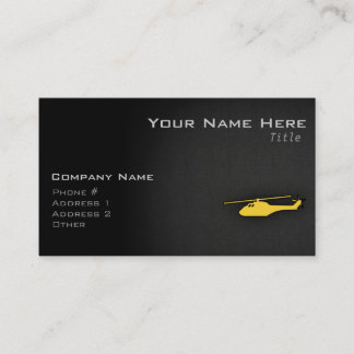 Yellow Amber Helicopter Business Card