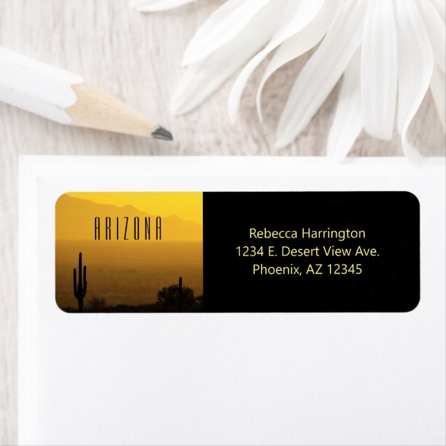 Yellow Amber Sunset Cactus Arizona Desert (Insitu)