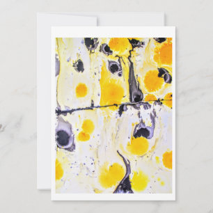 Yellow an black Artistic  Invitation Card