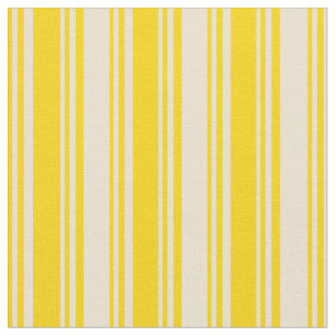 Yellow and Beige Coloured Lines Fabric