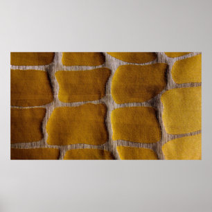 Yellow and beown textile poster