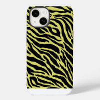 Yellow and Black Animal Print Stripes 