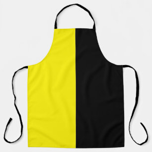 Yellow and black apron