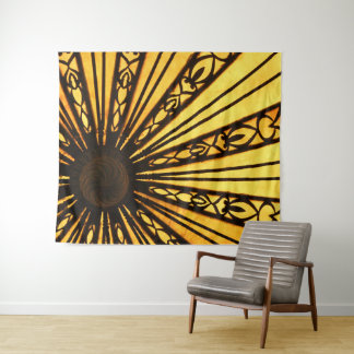Yellow and Black Architectural Tapestry