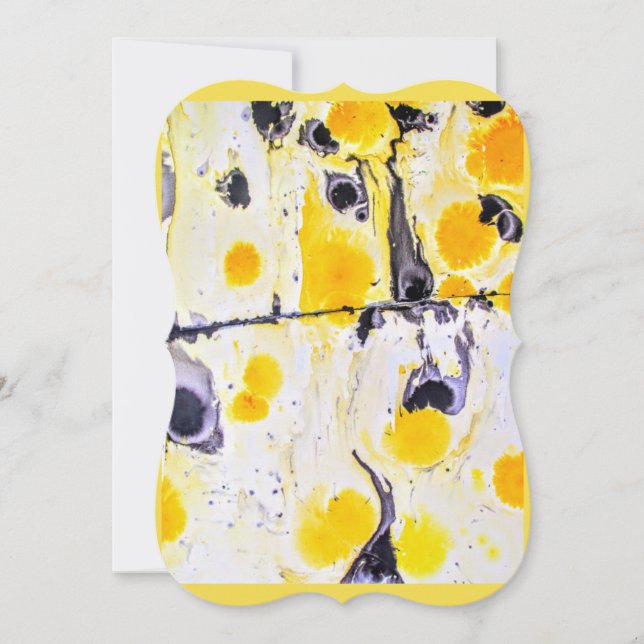 Yellow and black Artistic Gift tag (Front)