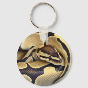 Yellow and Black Ball Python 3 Key Ring