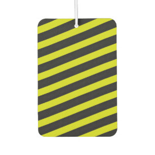 Yellow and Black Bee-Like Stripes Pattern Car Air Freshener