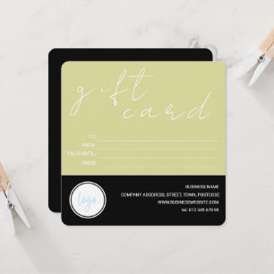 YELLOW AND BLACK BUSINESS LOGO CUSTOMER GIFT CARD