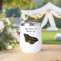 Yellow and Black Butterfly Art Nature Drawing