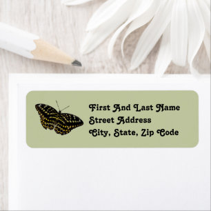 Yellow and Black Butterfly Art Nature Drawing