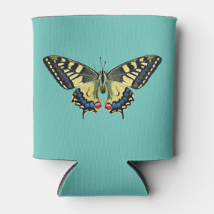 Yellow and black butterfly can cooler