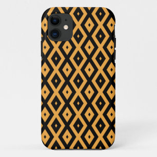 Yellow and black diamond pattern Case-Mate iPhone case