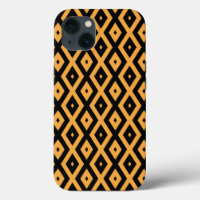 Yellow and black diamond pattern Case-Mate iPhone 
