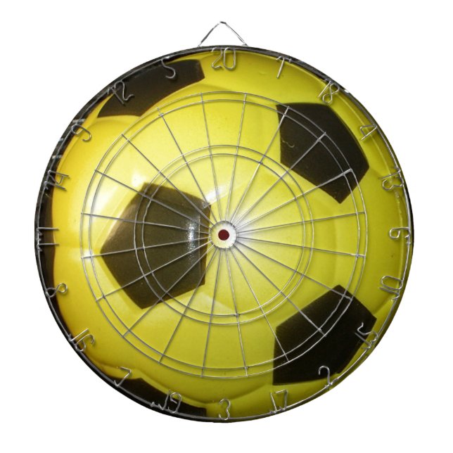 Yellow and black Football. Dartboard (Front)