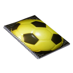 Yellow and black Football. Notebook