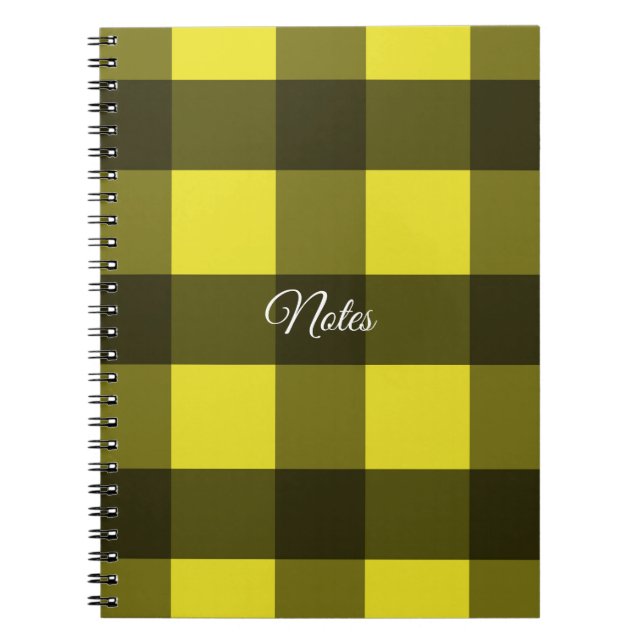 Yellow and Black Guingham Notebook (Front)