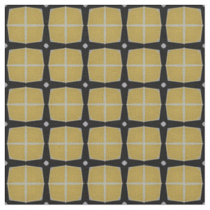 Yellow and Black Modern Geometric Pattern Fabric
