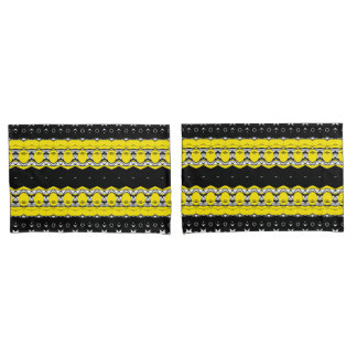 Yellow and Black Pattern Pillowcase