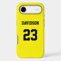 Yellow and Black Personalised Jersey Name Number