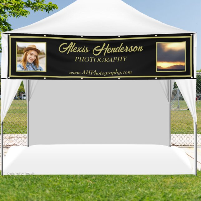 Yellow And Black Photo/Logo Booth Display Banner (Creator Uploaded)