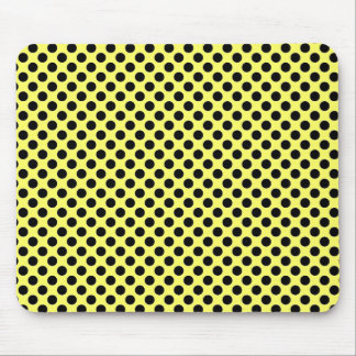 Yellow and Black Polka Dot Mousepad