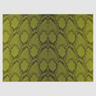 Yellow and Black Python Snake Skin Reptile Scales Tissue Paper